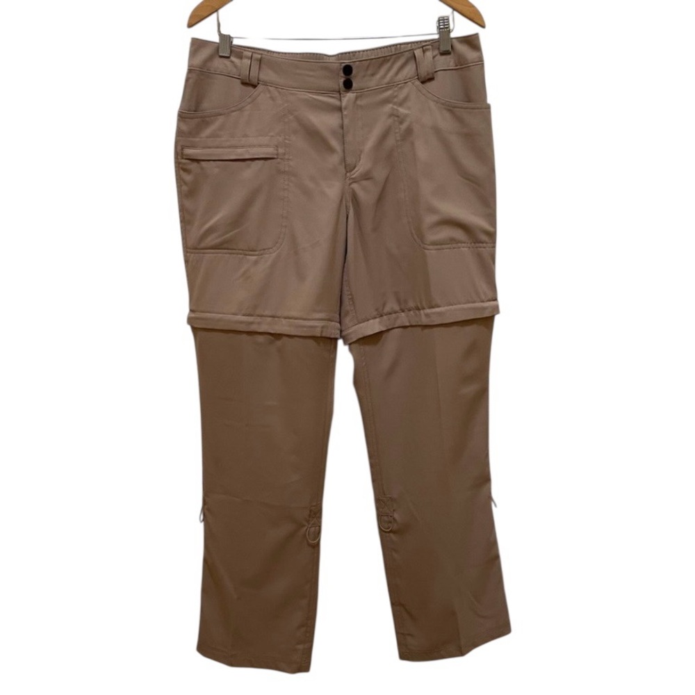 New MAGELLAN Outdoors Tan/Khaki Convertible Cargo Pants/Shorts Wick/UPF large - Picture 3 of 15